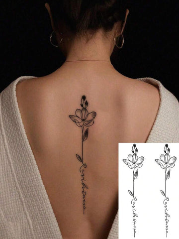 Lotus Flower Quote Tattoo Sticker
