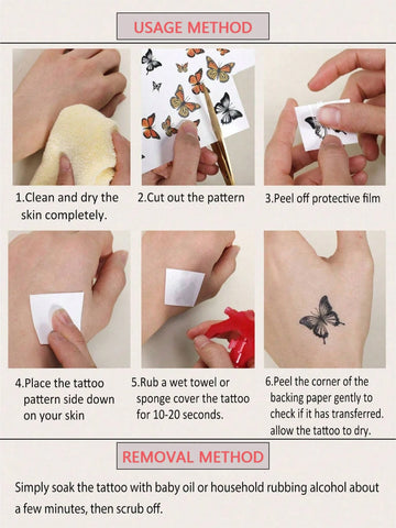Lion Tiger Wolf Tattoo Set