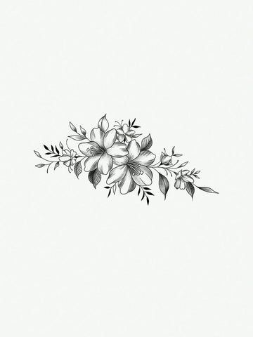 Floral Shoulder Tattoo Sticker