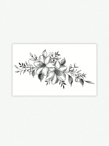 Floral Shoulder Tattoo Sticker