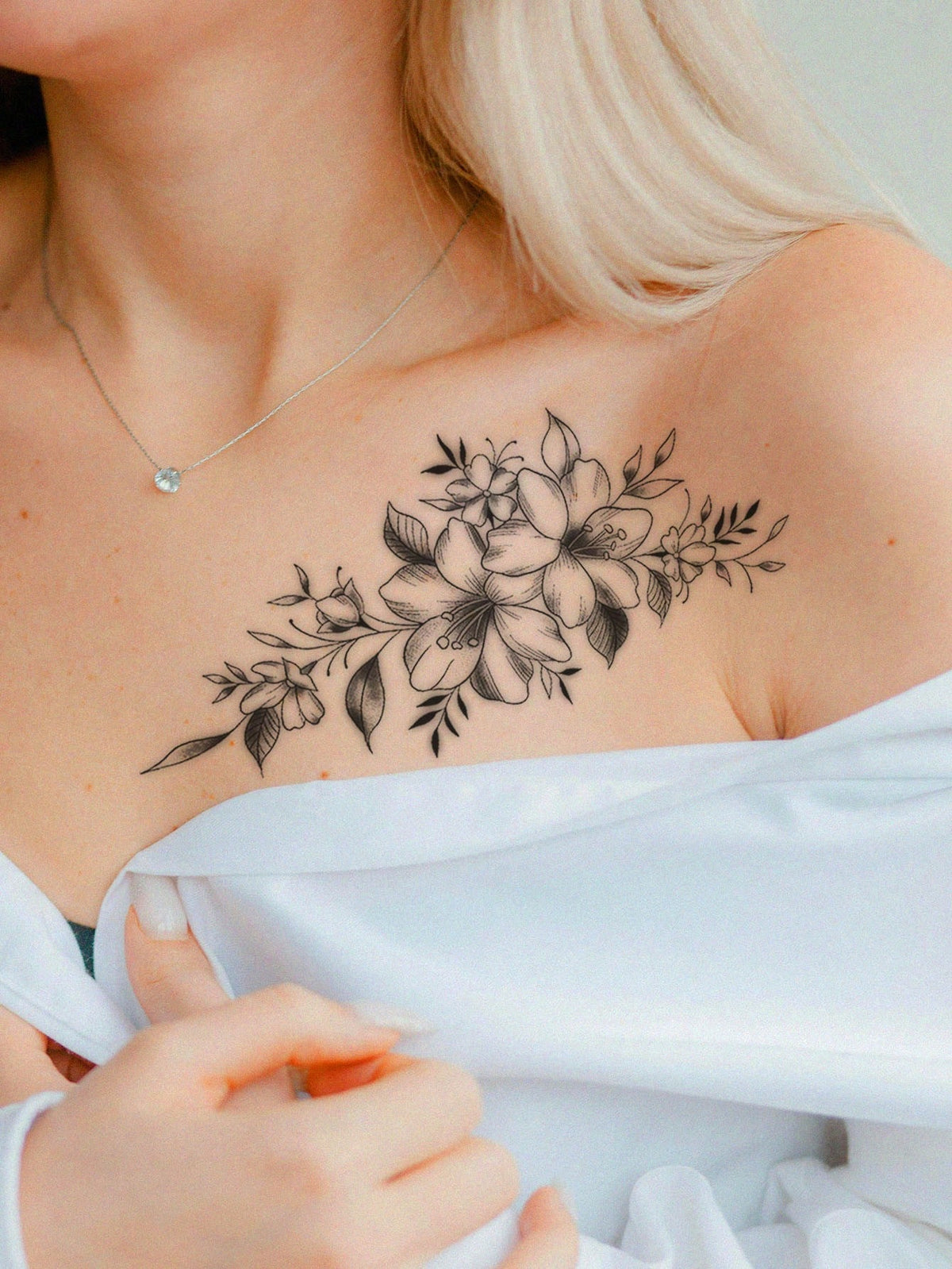 Floral Shoulder Tattoo Sticker