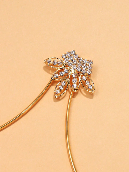 Crystal Leaf Bra Chain