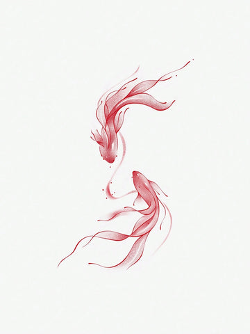 Goldfish Waist Collarbone Tattoo Sticker