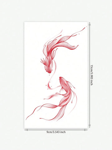 Goldfish Waist Collarbone Tattoo Sticker