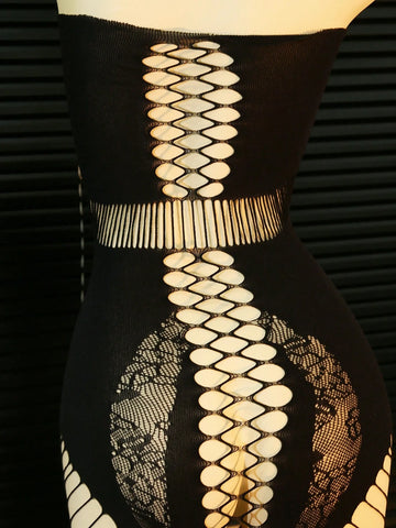 Ripped Bandeau Mesh Skirt