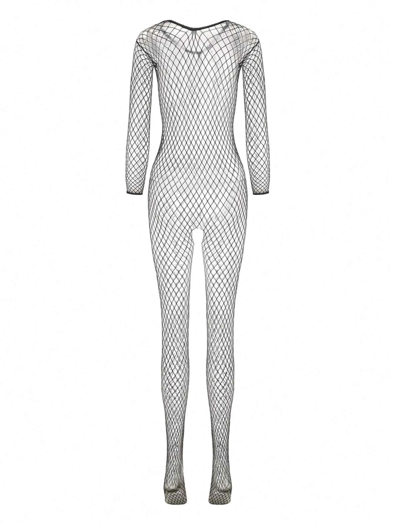 Plus Size Open Crotch Bodystocking