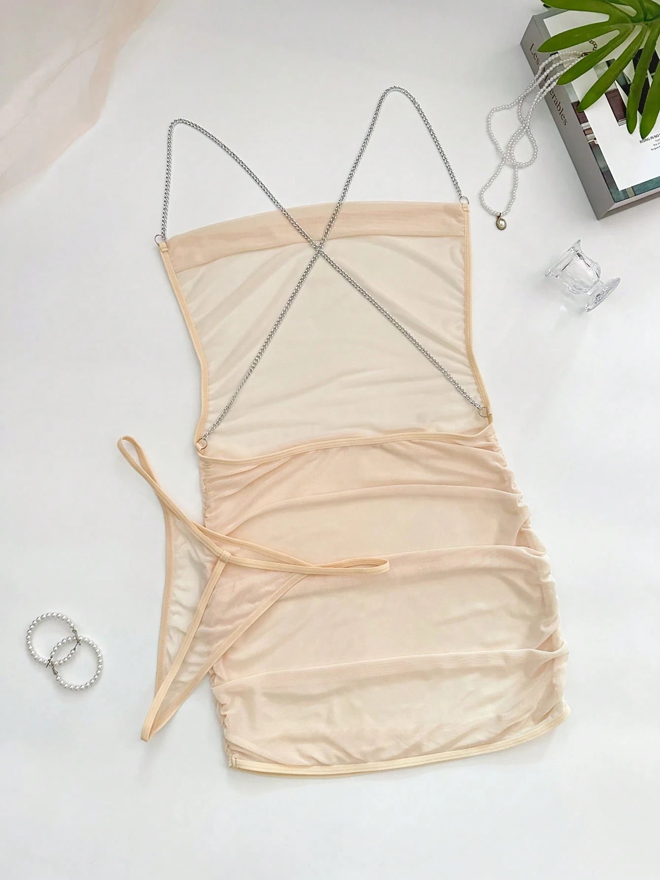 2pc Backless Bodycon Nightie Set II - TFI Lingerie Pakistan - Image 2
