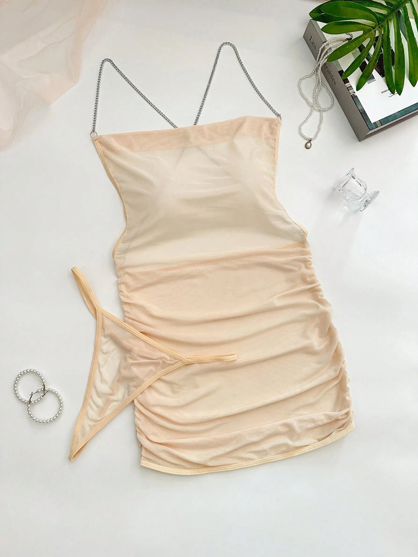 2pc Backless Bodycon Nightie Set II - TFI Lingerie Pakistan - Image 8