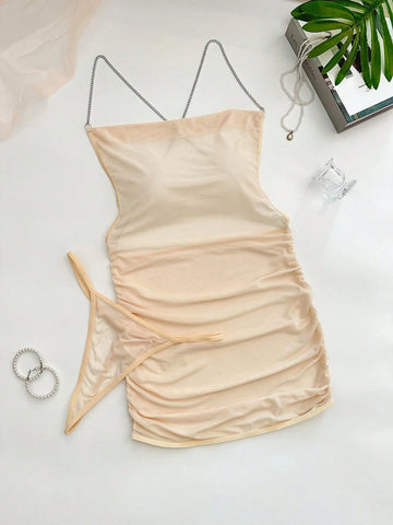 2pc Backless Bodycon Nightie Set II - TFI Lingerie Pakistan - Image 8