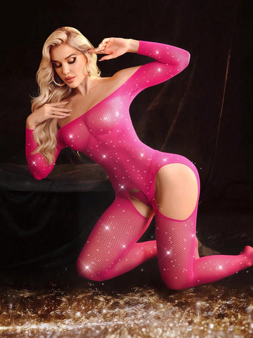 Spaghetti Strap Mesh Bodystocking