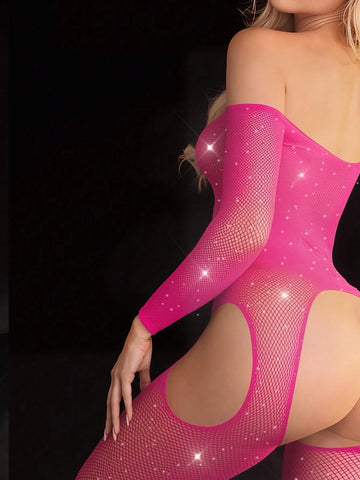 Spaghetti Strap Mesh Bodystocking