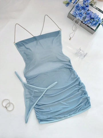 2pc Backless Bodycon Nightie Set - TFI Lingerie Pakistan - Image 7