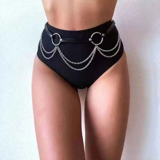 Plus Size Studded Waist Cincher Chain