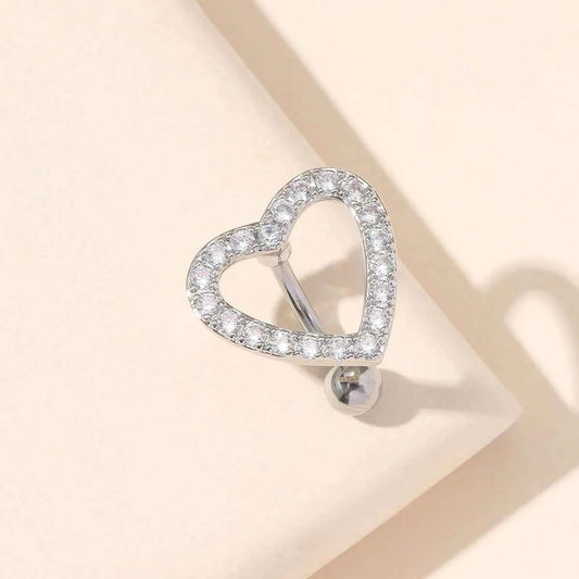 Hollow Heart Navel Ring