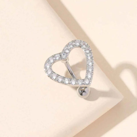 Hollow Heart Navel Ring