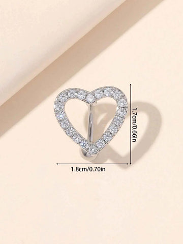 Hollow Heart Navel Ring