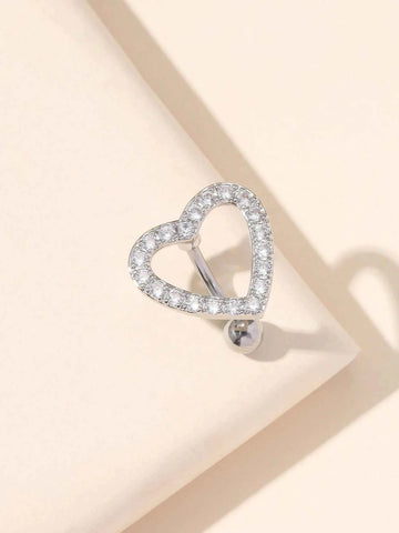Hollow Heart Navel Ring