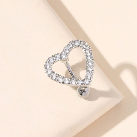 Hollow Heart Navel Ring