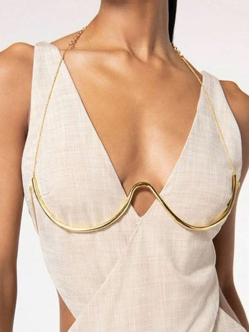Geometric Metal Chest Harness