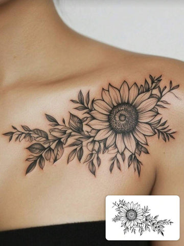 Sunflower Vine Tattoo Sticker