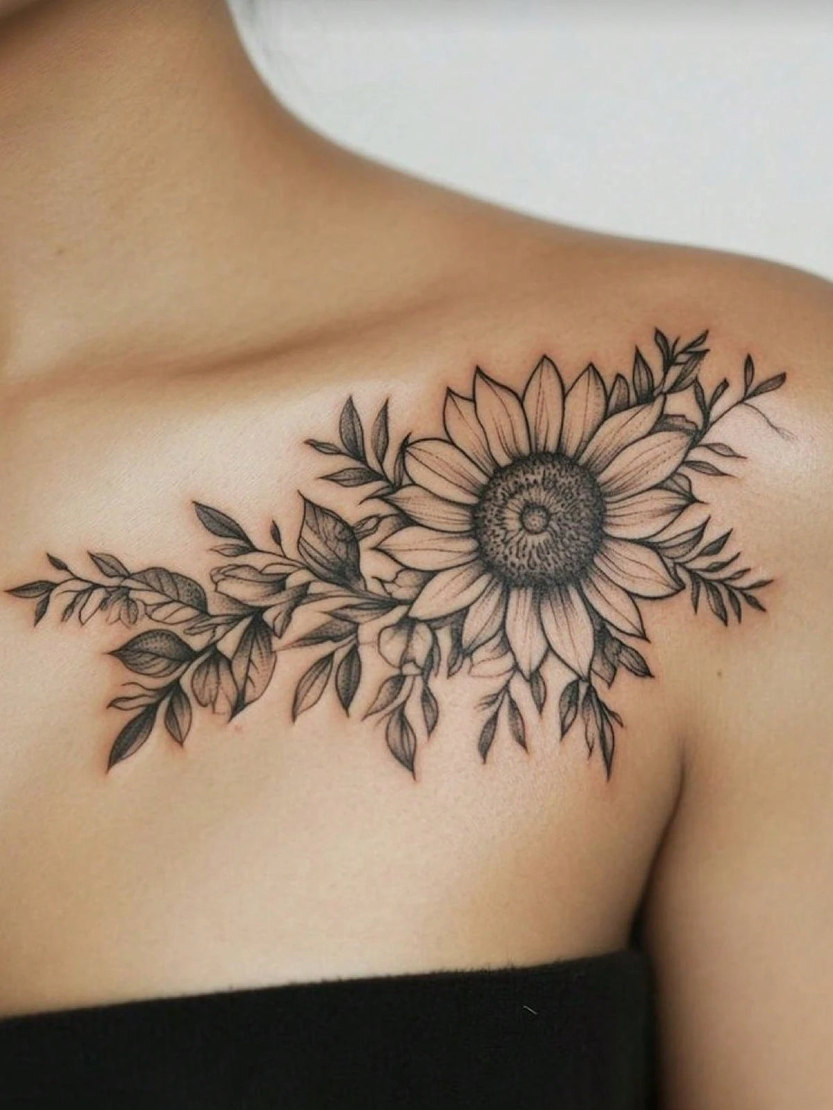 Sunflower Vine Tattoo Sticker
