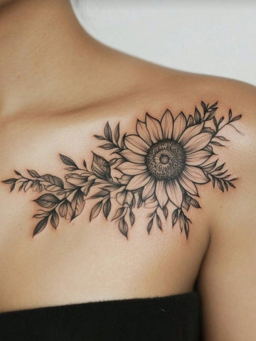 Sunflower Vine Tattoo Sticker
