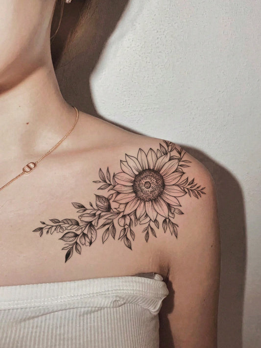 Sunflower Vine Tattoo Sticker