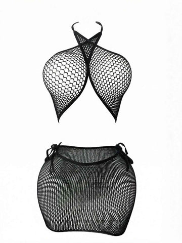 Fishnet Babydoll Jumpsuit Sleepwear II