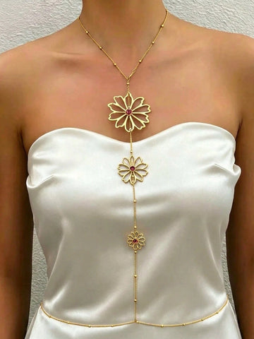 Hollow Floral Waist Chain