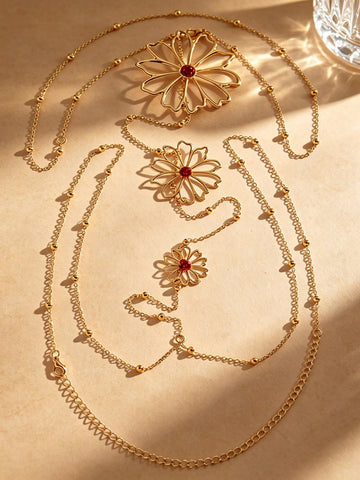 Hollow Floral Waist Chain