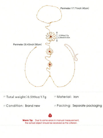 Hollow Floral Waist Chain