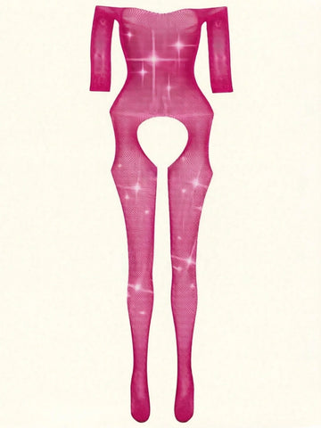 Spaghetti Strap Mesh Bodystocking
