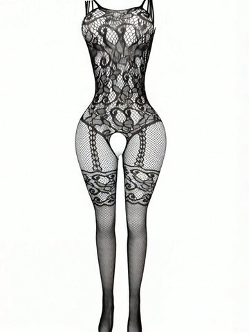 Hollow Out Open Crotch Camisole Jumpsuit