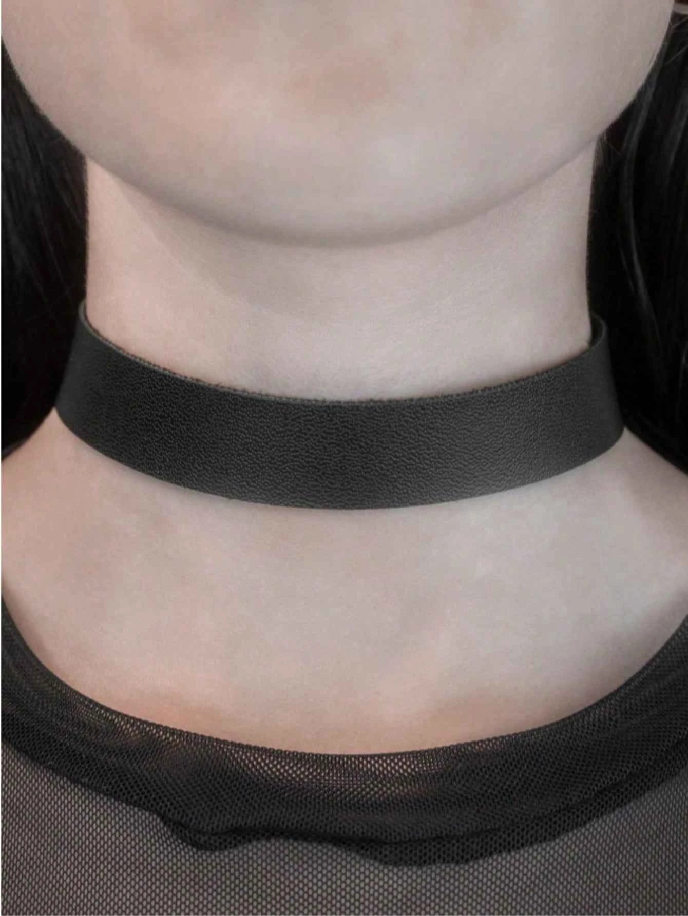 Punk Rock Leather Choker Necklace II