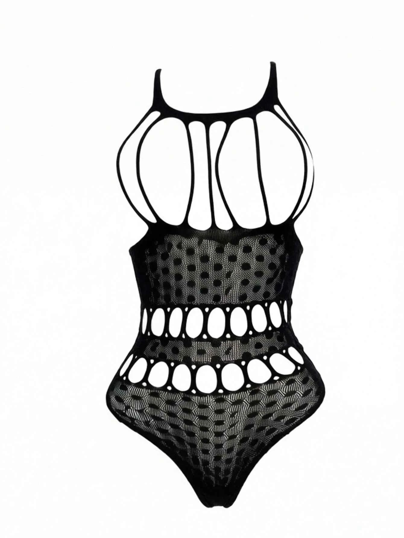 Mesh Jumpsuit Suspender Pantyhose II
