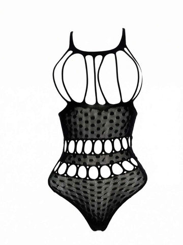 Mesh Jumpsuit Suspender Pantyhose II