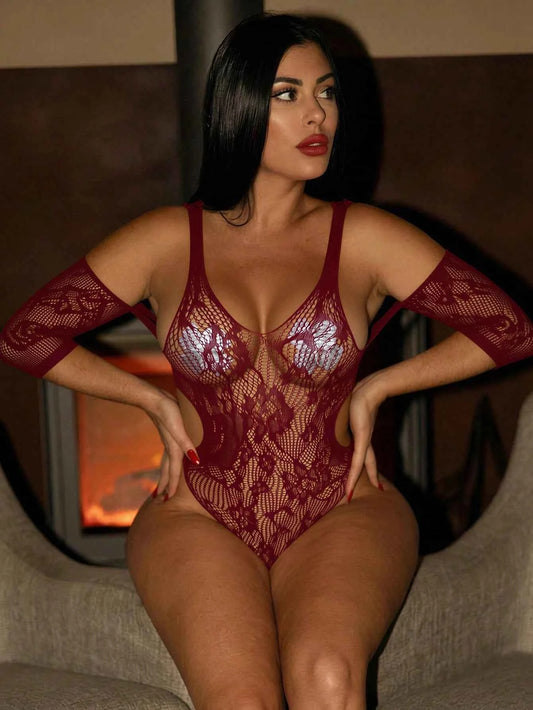 Women's Sexy Spider Web Mesh Top Shiny Rhinestone Fishnet Bodysuit Party Bikini Cover-Up Halloween Costume