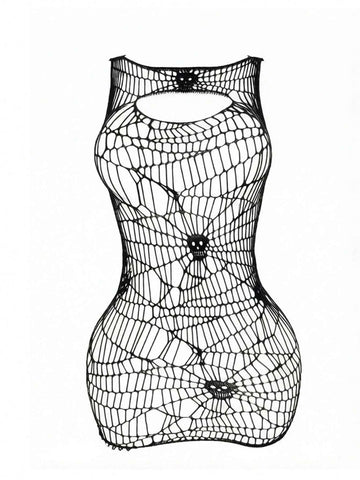Halloween Spider Web Skeleton Stocking Costume