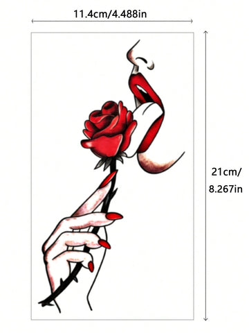 Colorful Rose Tattoo Set