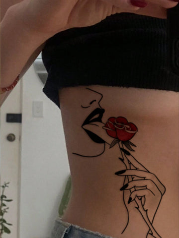 Colorful Rose Tattoo Set