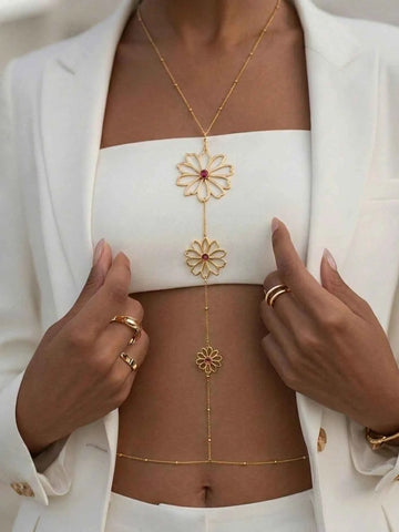Hollow Floral Waist Chain