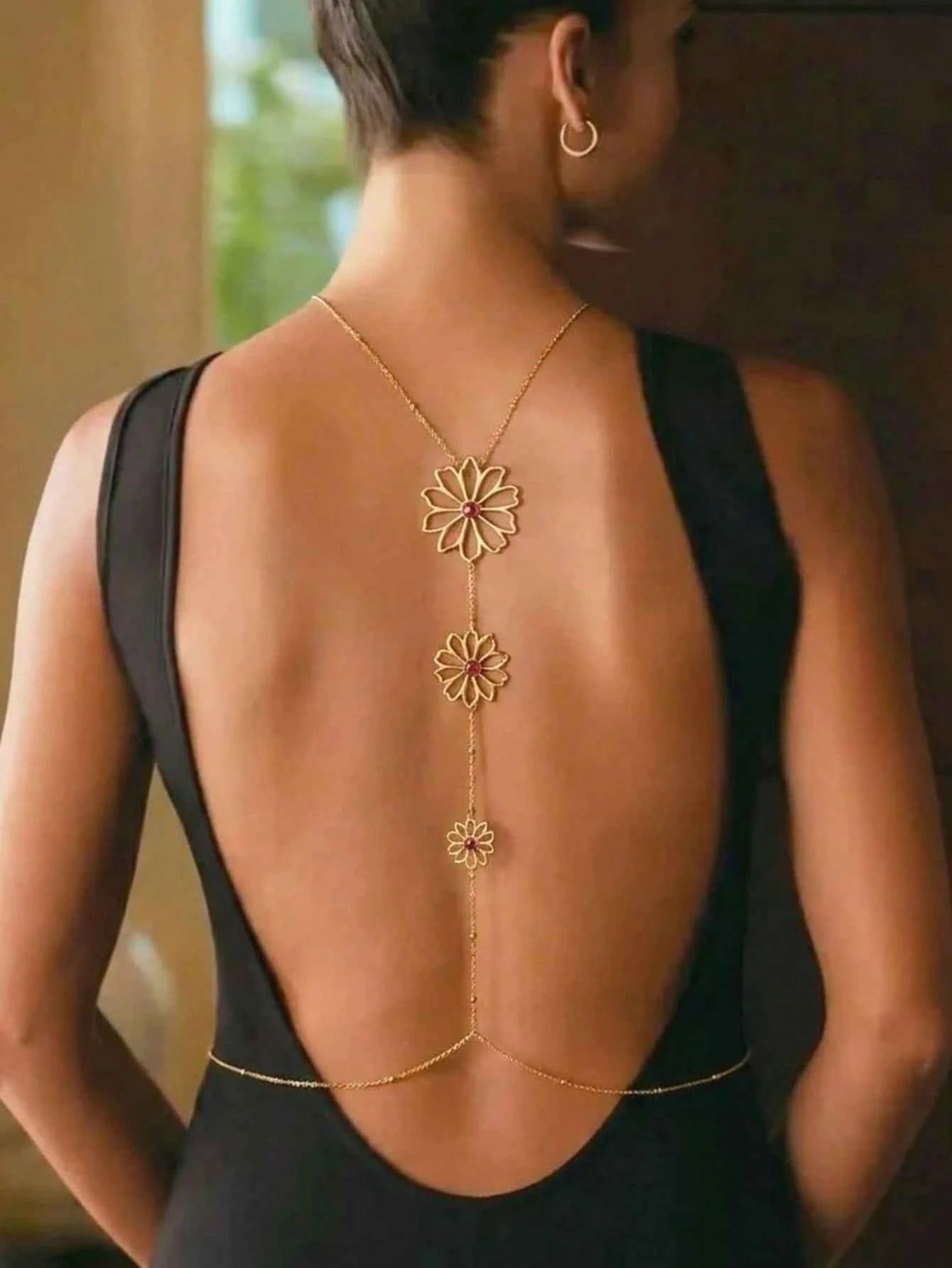 Hollow Floral Waist Chain
