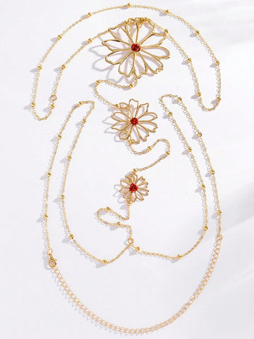 Hollow Floral Waist Chain