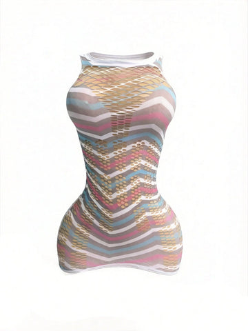 Tearable Mesh Fishnet Dance Cover-Up
