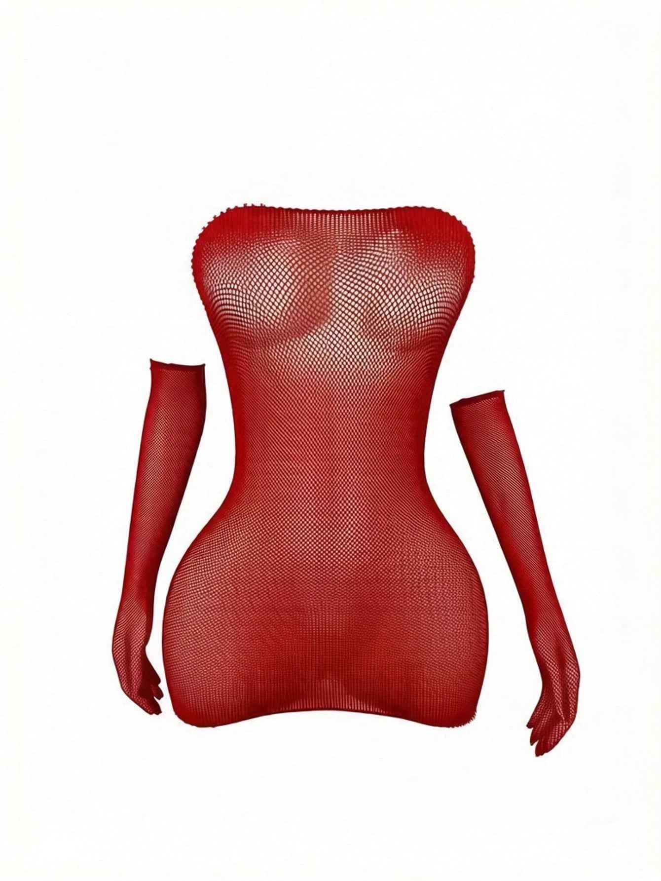 Role Play Bodysuit Teddy Mesh Outfit