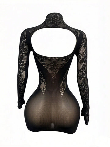 Fishnet Lace Camisole Slip Dress III