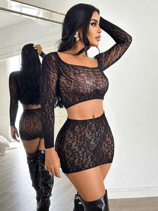 Fishnet Stocking 2-Piece Set