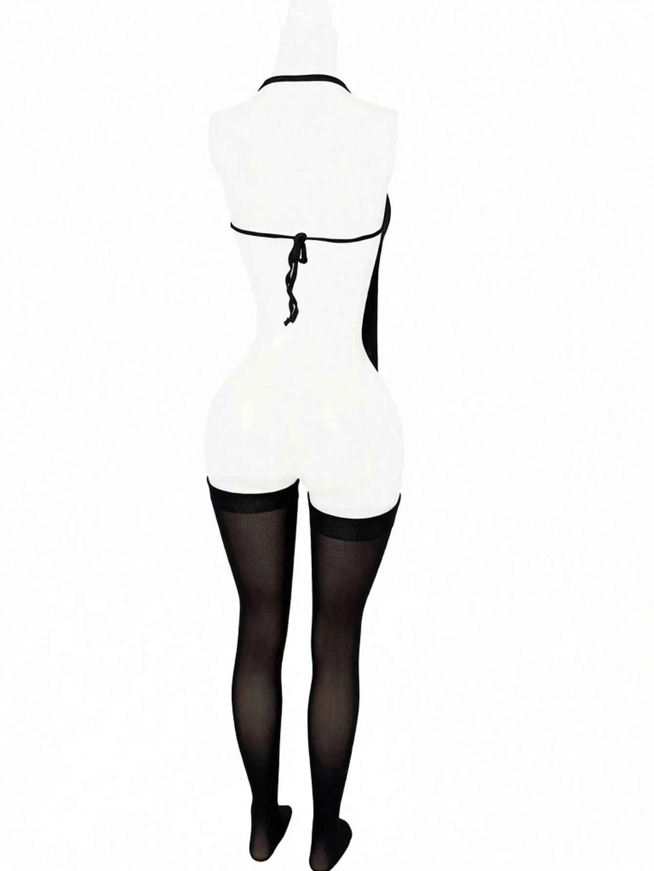 Fishnet Bodystocking Halterneck Bodysuit III