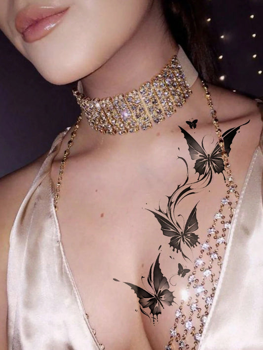 Butterfly Neck Shoulder Tattoo Sticker