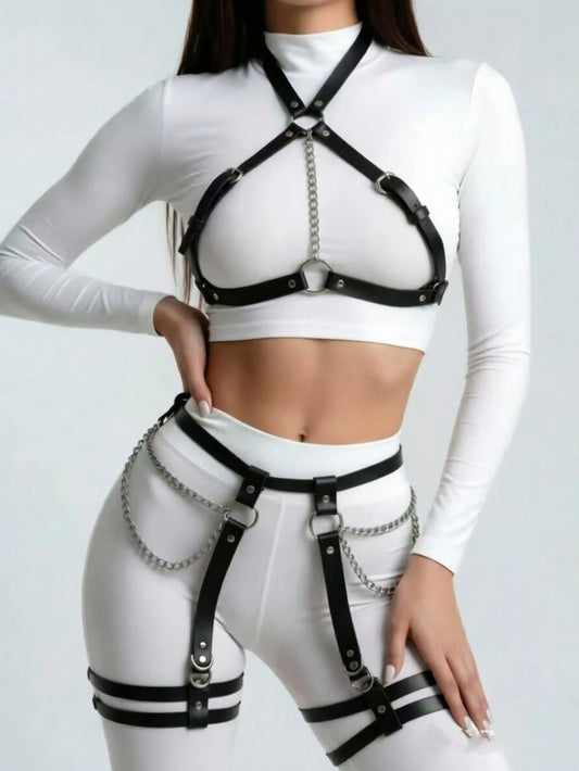 Full Body Harness Set with Chain